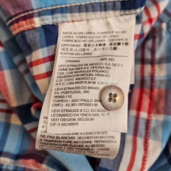 Levi's Modern Fit Hooded Button Up Long Sleeve Shirt Size M - Picture 9 of 11